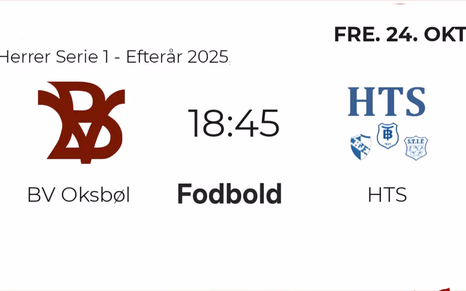 Fodbold serie 1. HTS møder Oksbøl