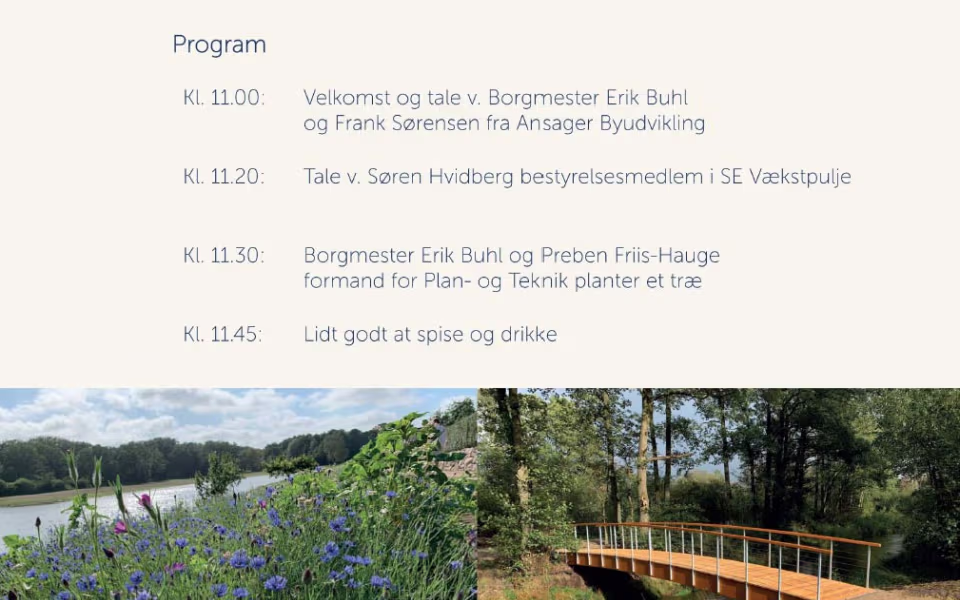 Dronefoto af Ansager Søpark før og efter
