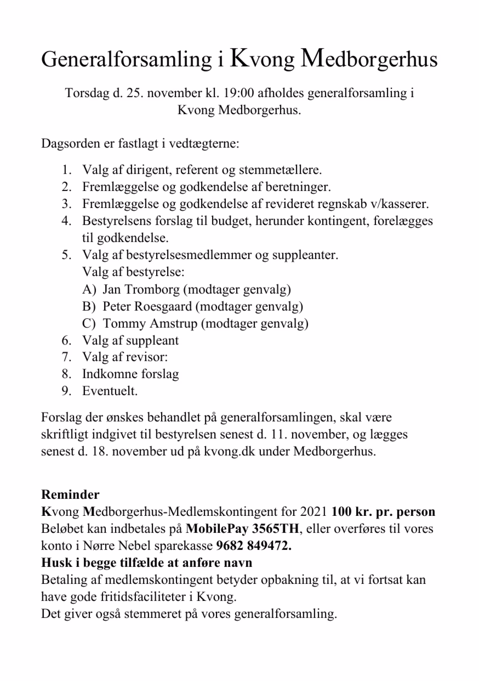 Generalforsamling