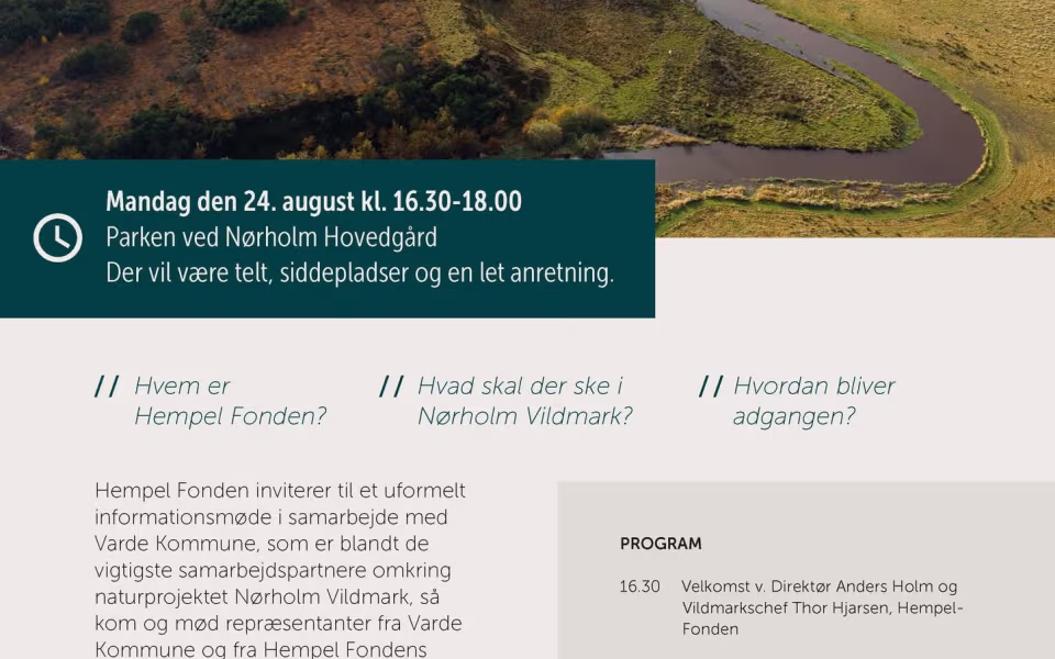 Invitation - velkommen i Nørholm Vildmark
