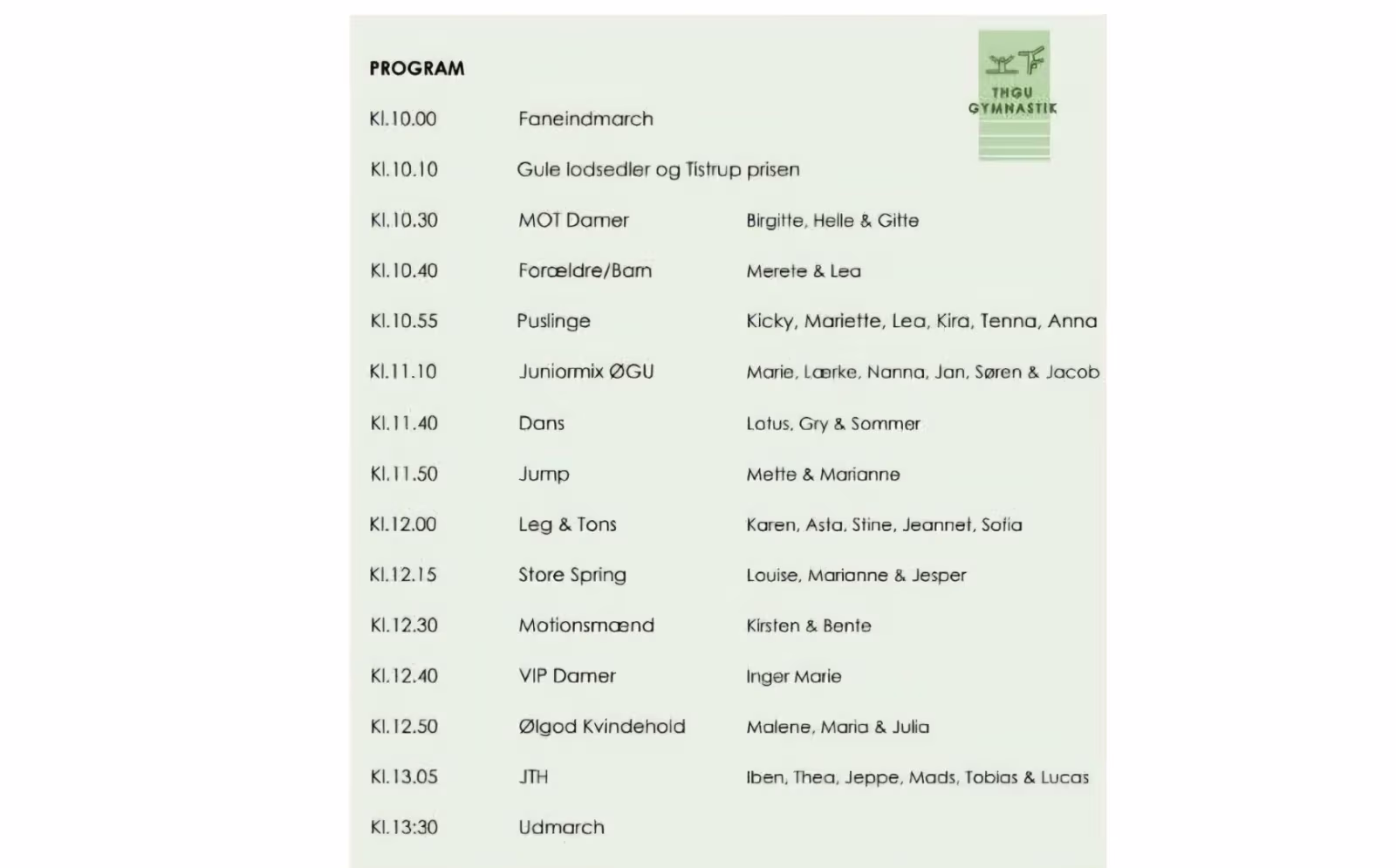 THGU GYMNASTIKOPVISNING I TISTRUP