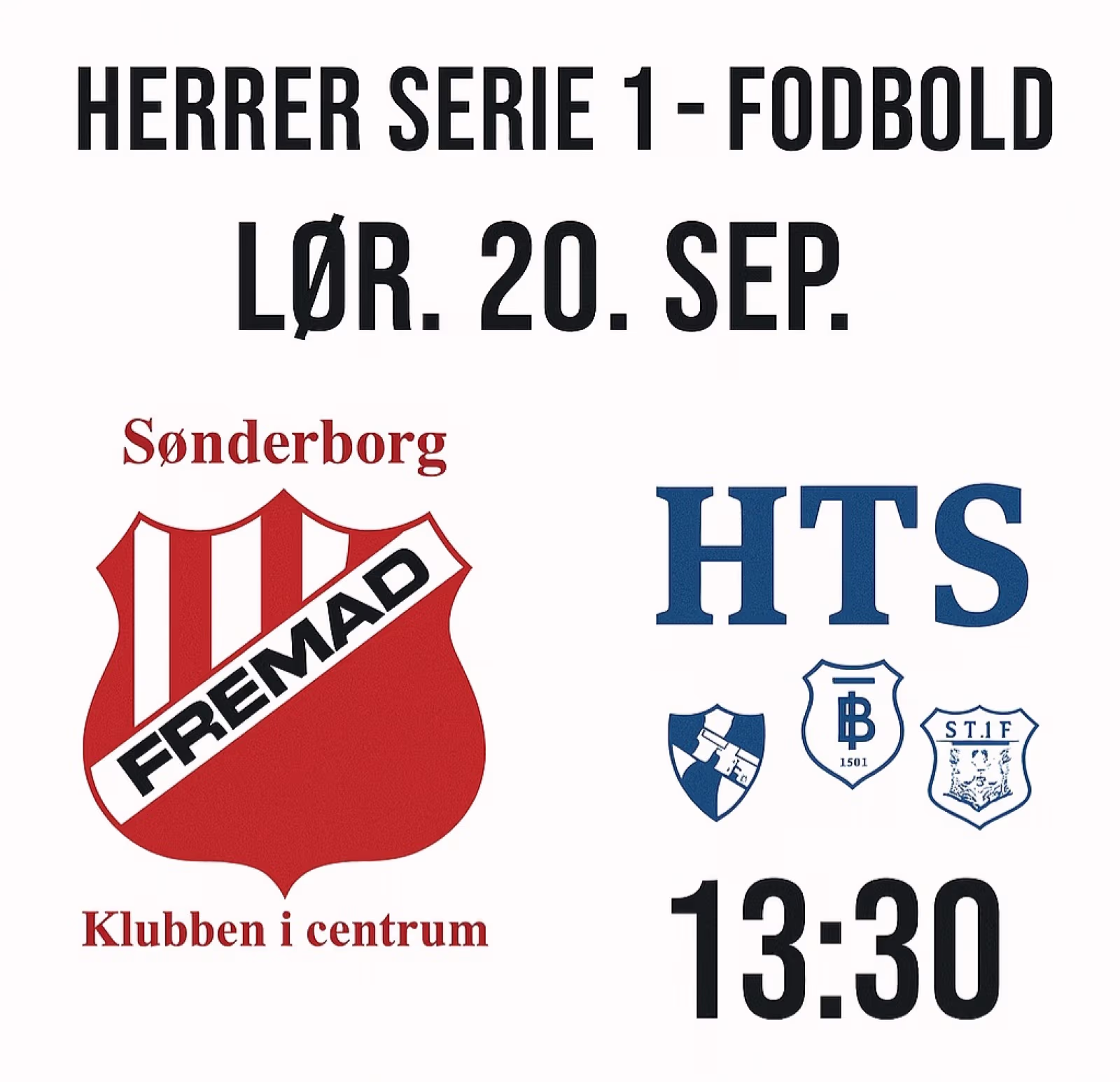 Herrer Serie 1 fodbold. HTS skal en tur til Sønderborg