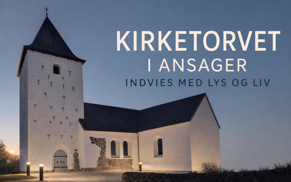Kirketorvet i Ansager indvies med lys og liv