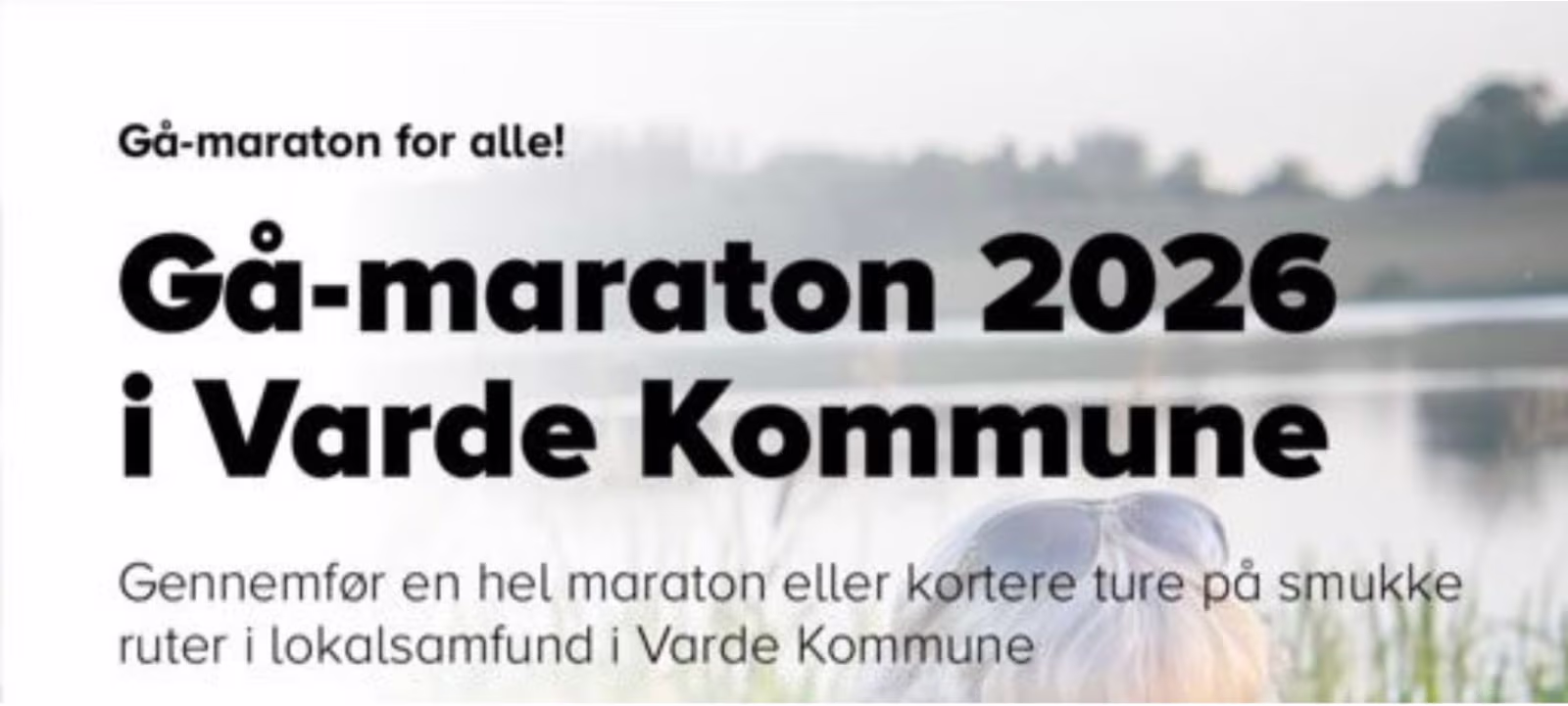 Også i Ølgod - Gå-maraton 2026 i Varde Kommune tilbyder fuld maraton og kortere naturskønne ruter.