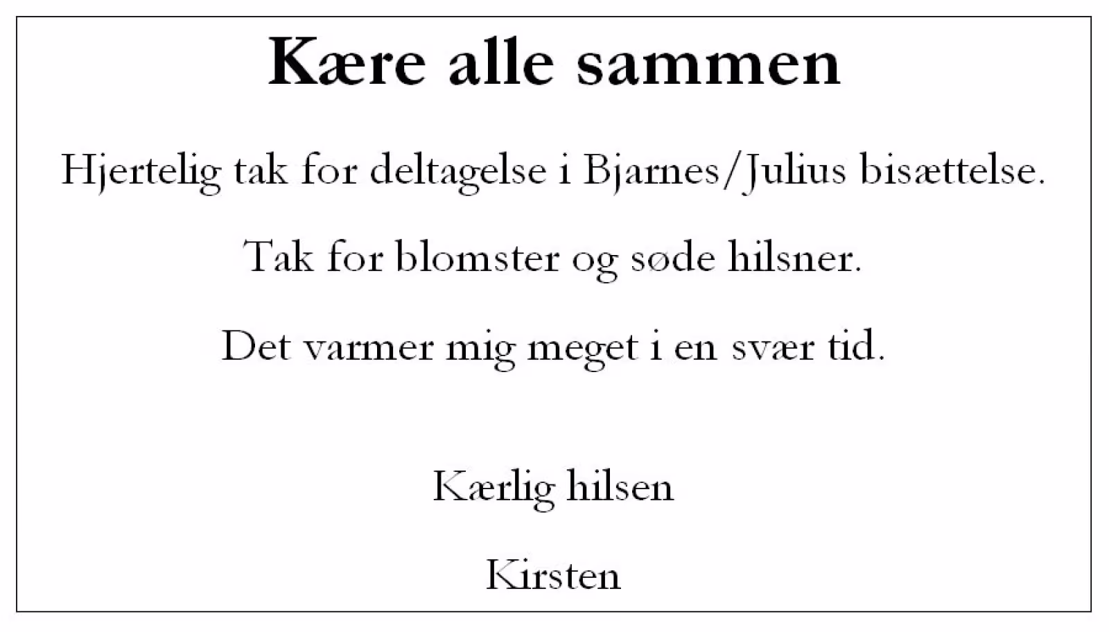 Tak for deltagelse