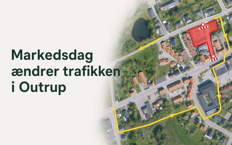Markedsdag ændrer trafikken i Outrup