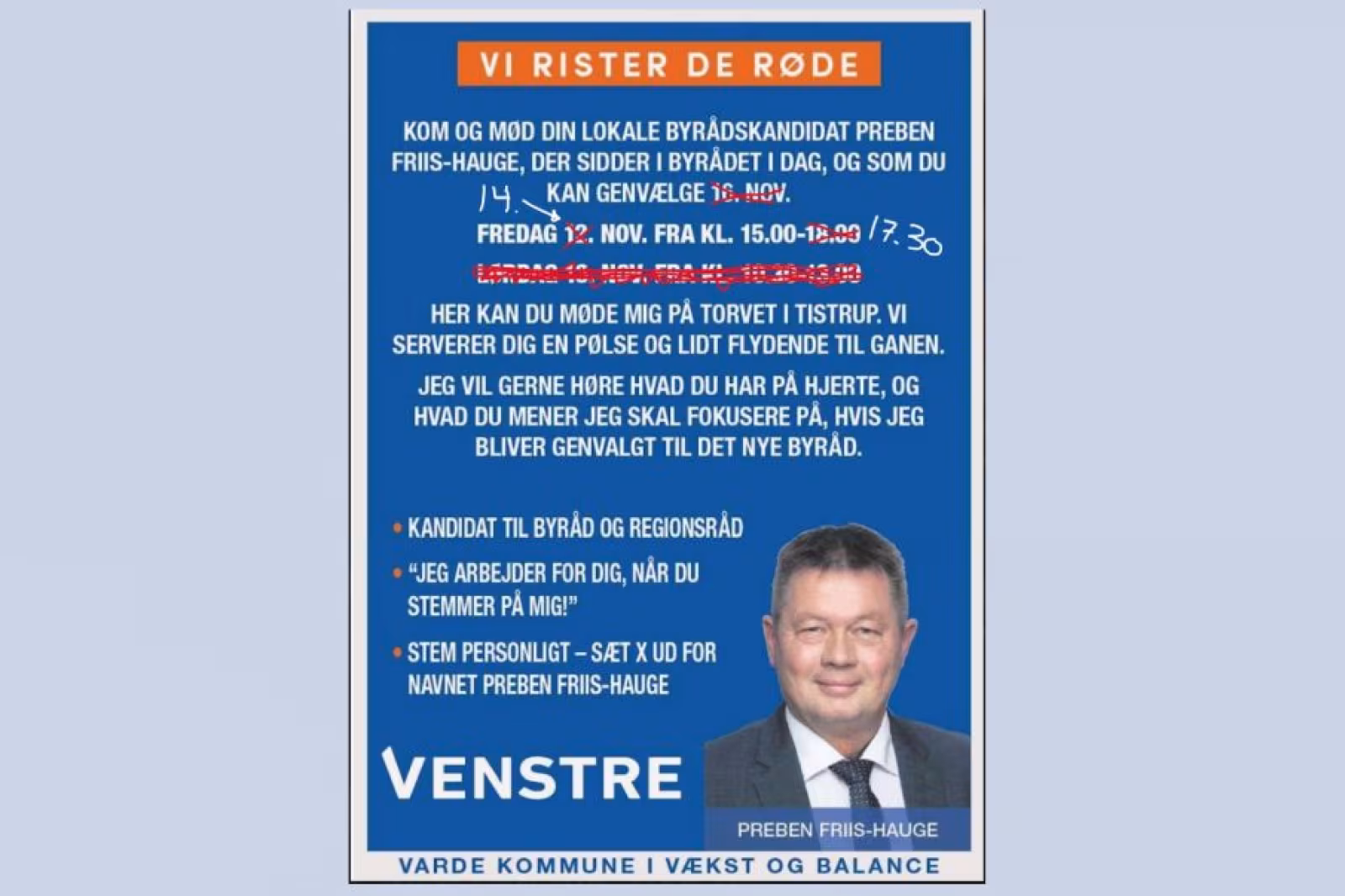 “Vi rister de røde!”.