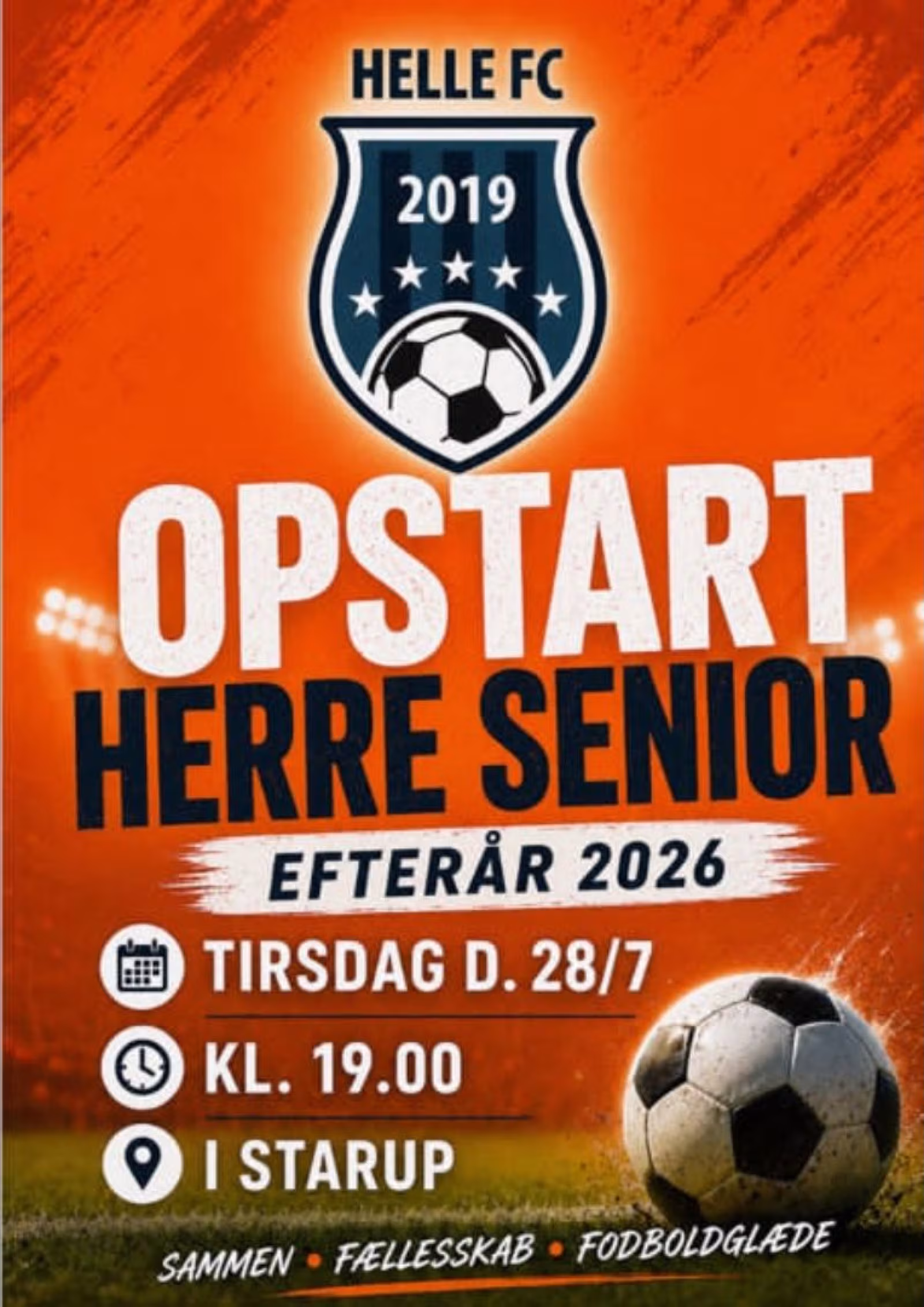 Opstart herre senior efterår 2026 - Helle FC