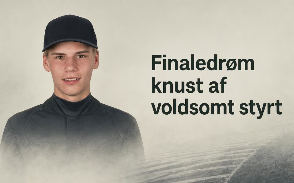 Finaledrøm knust af voldsomt styrt