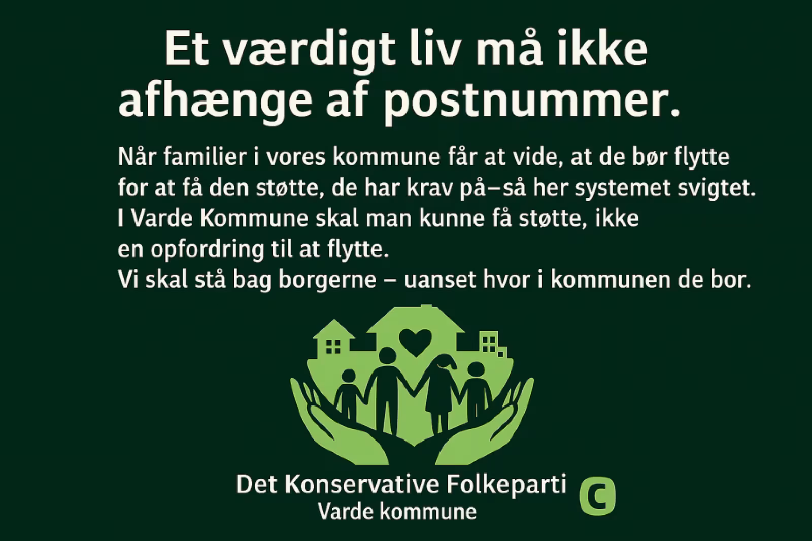 ET VÆRDIGT LIV FOR ALLE
