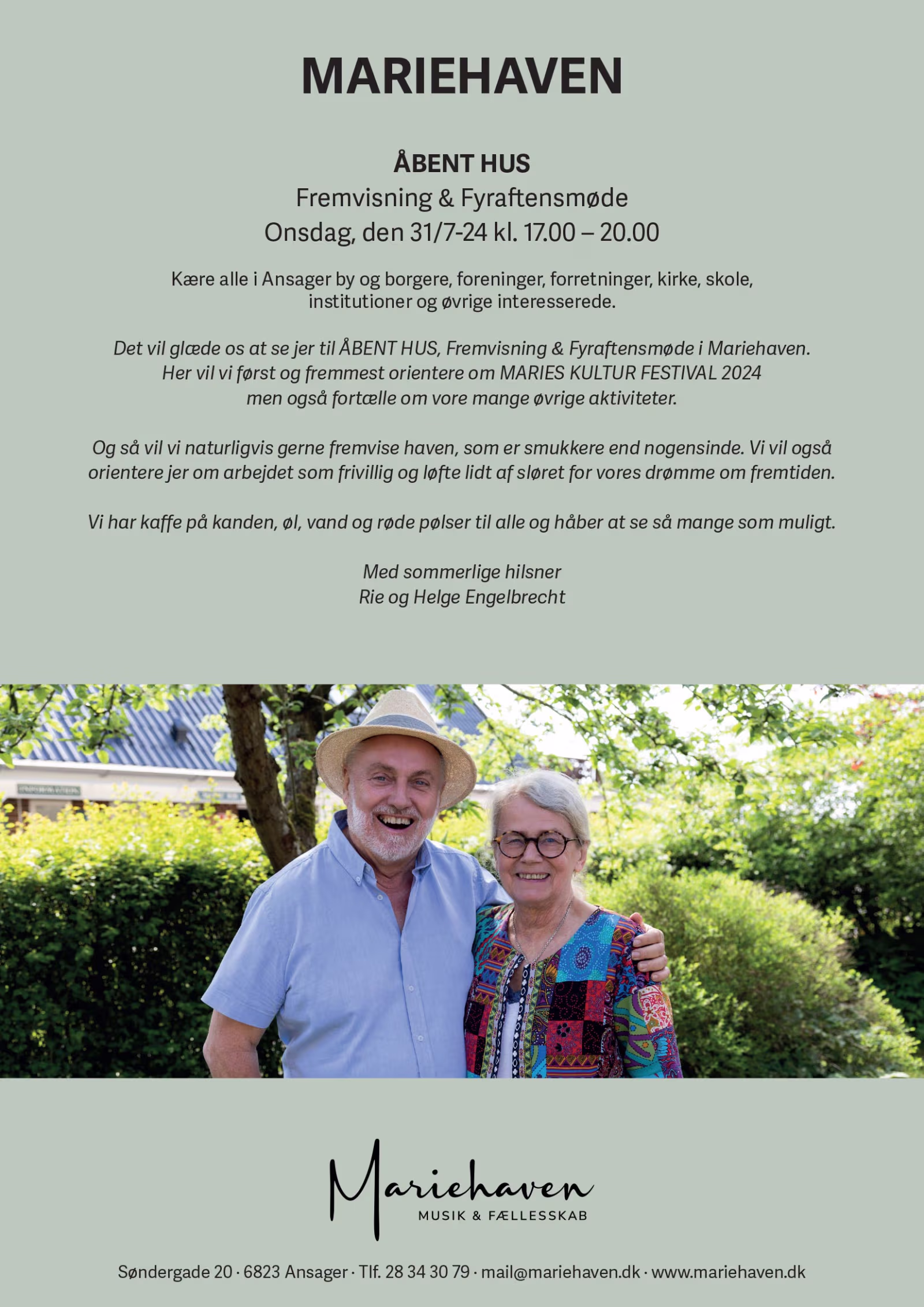 Invitation til åbent hus i Mariehaven
