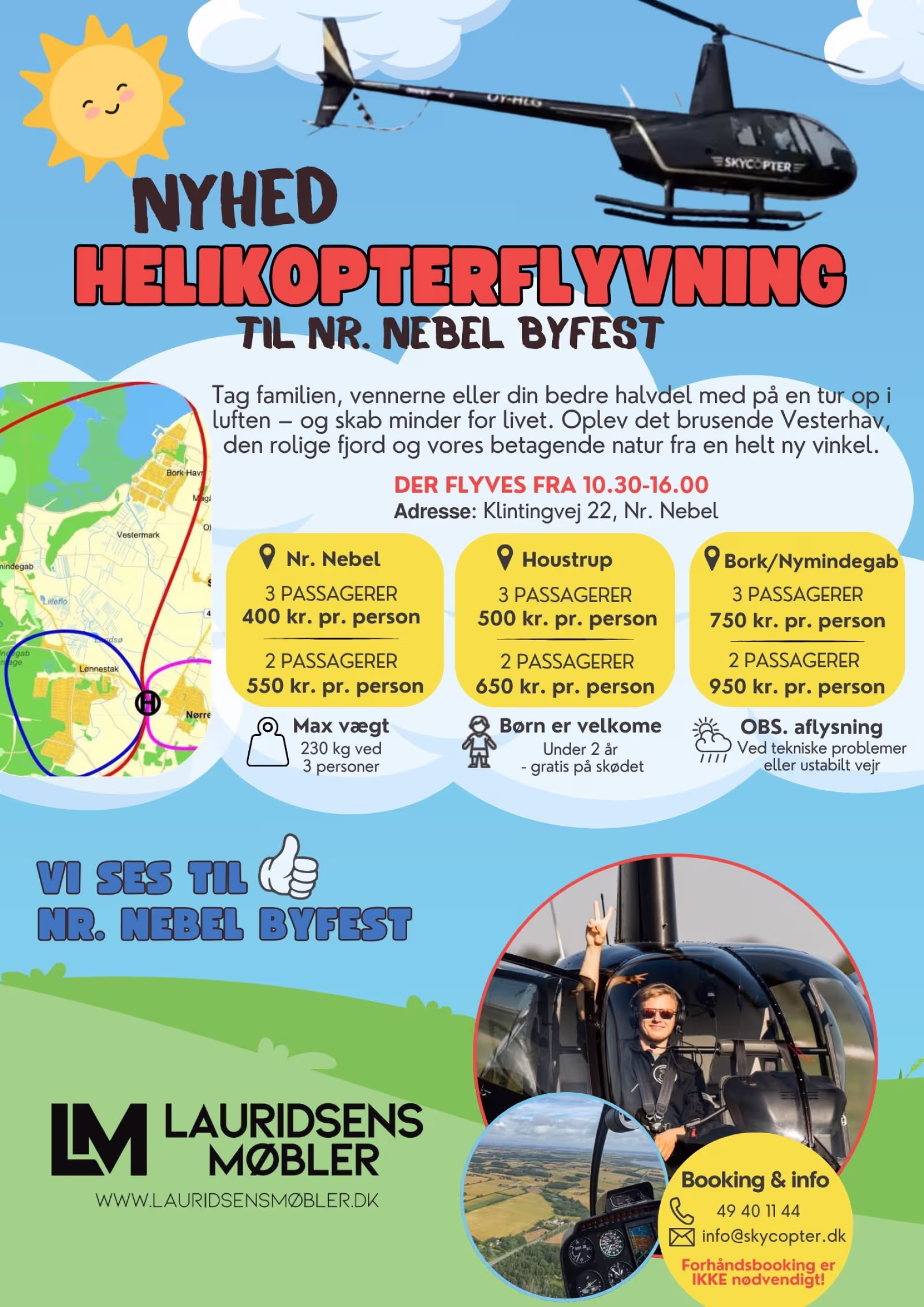 Helikopterflyvning til Nr. Nebel Byfest