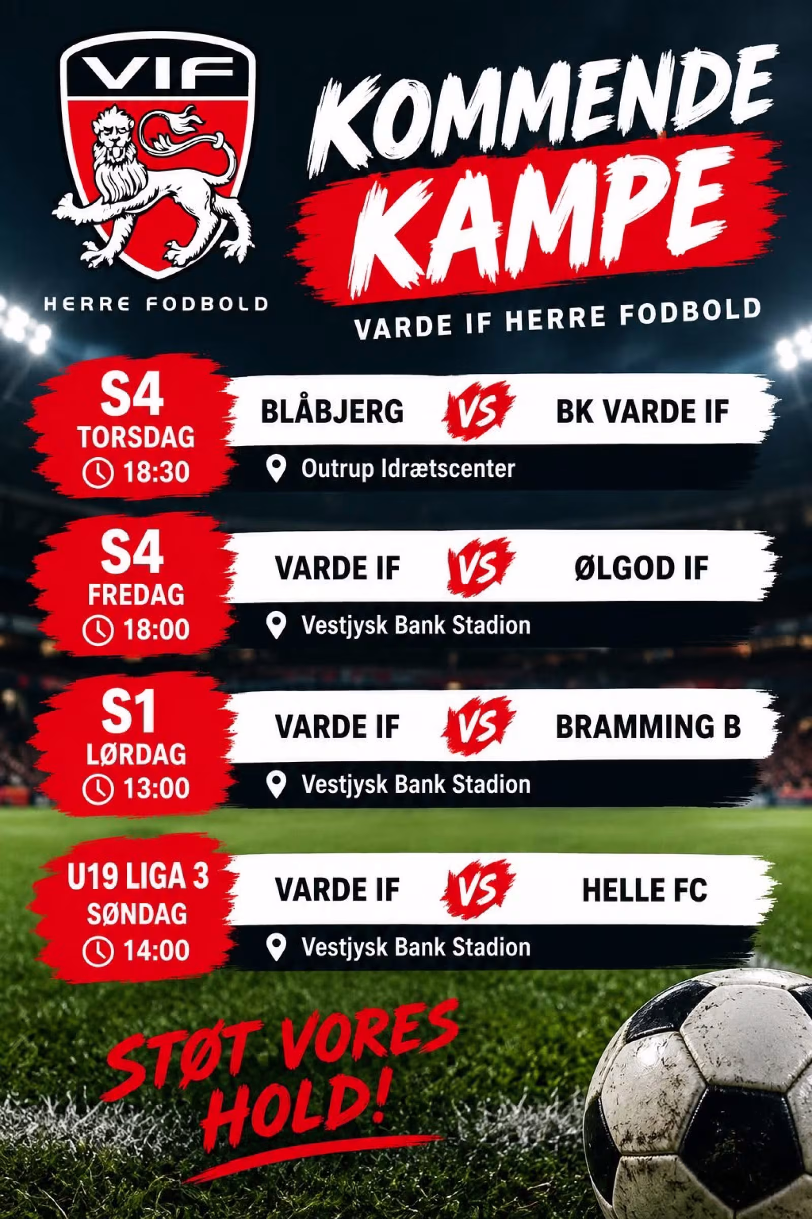 Kampweekend venter Varde IF