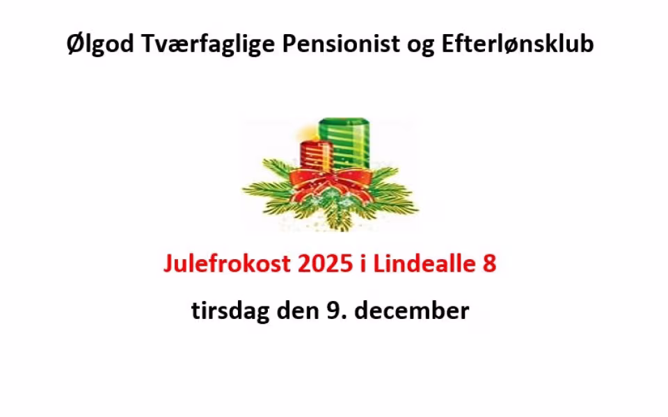 Julefrokost - Ølgod Tværfaglige Pensionist og Efterlønsklub