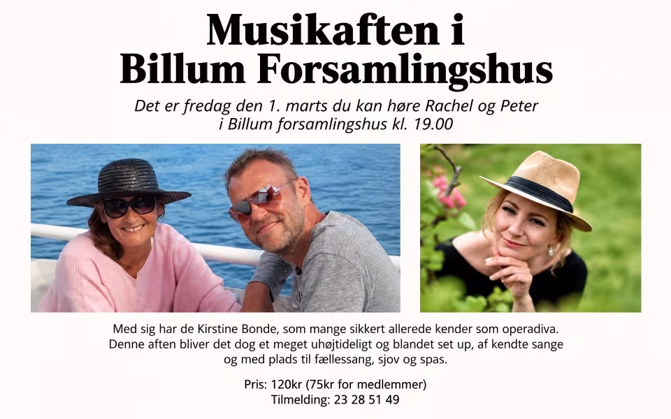 Musik aften i Billum forsamlingshus