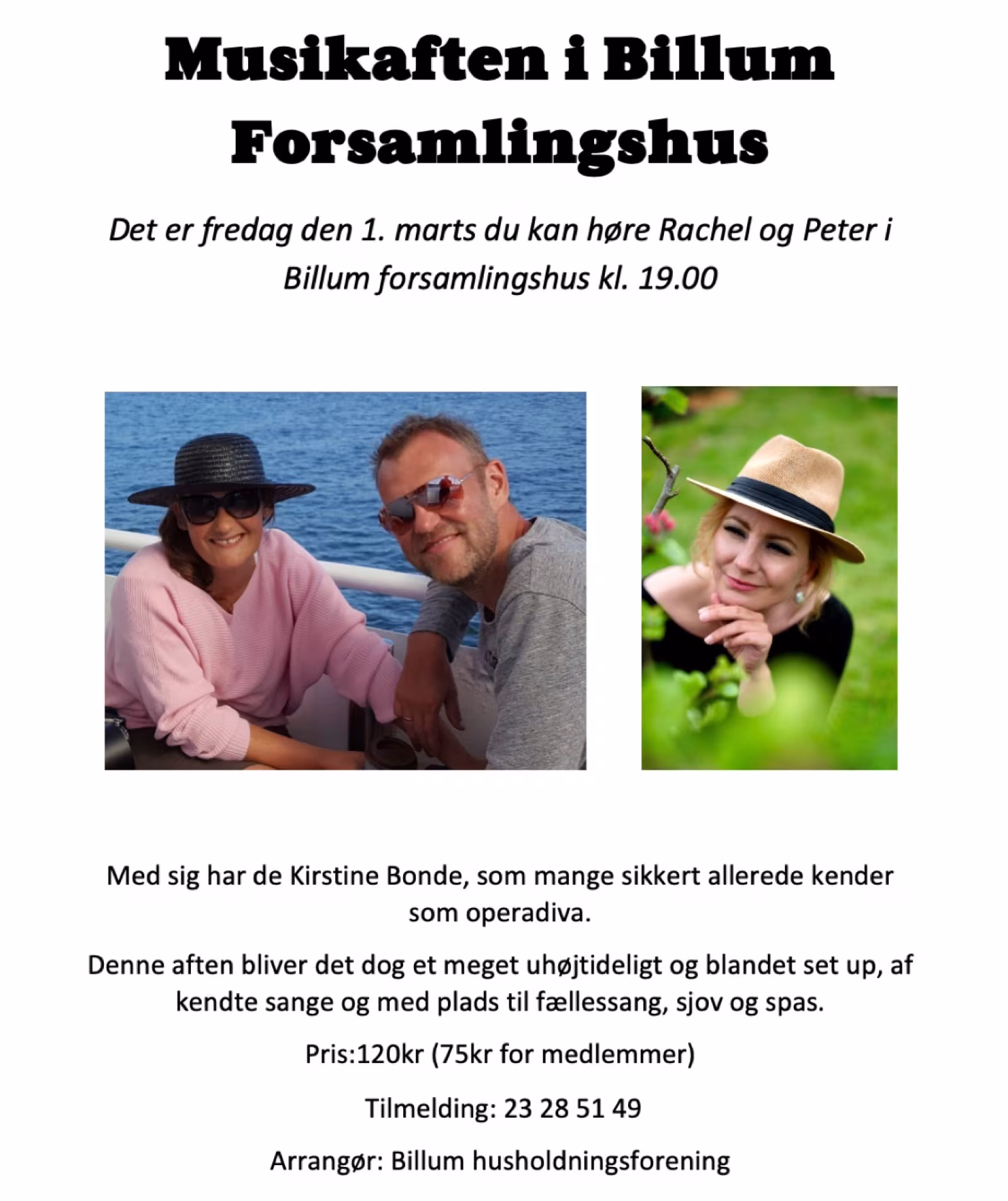 Musik aften i Billum forsamlingshus