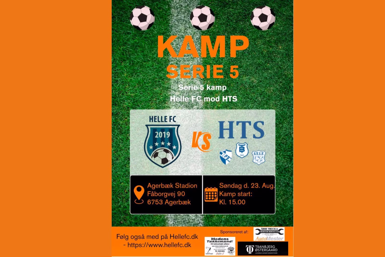 Helle FC møder HTS søndag kl. 15 på Agerbæk Stadion.