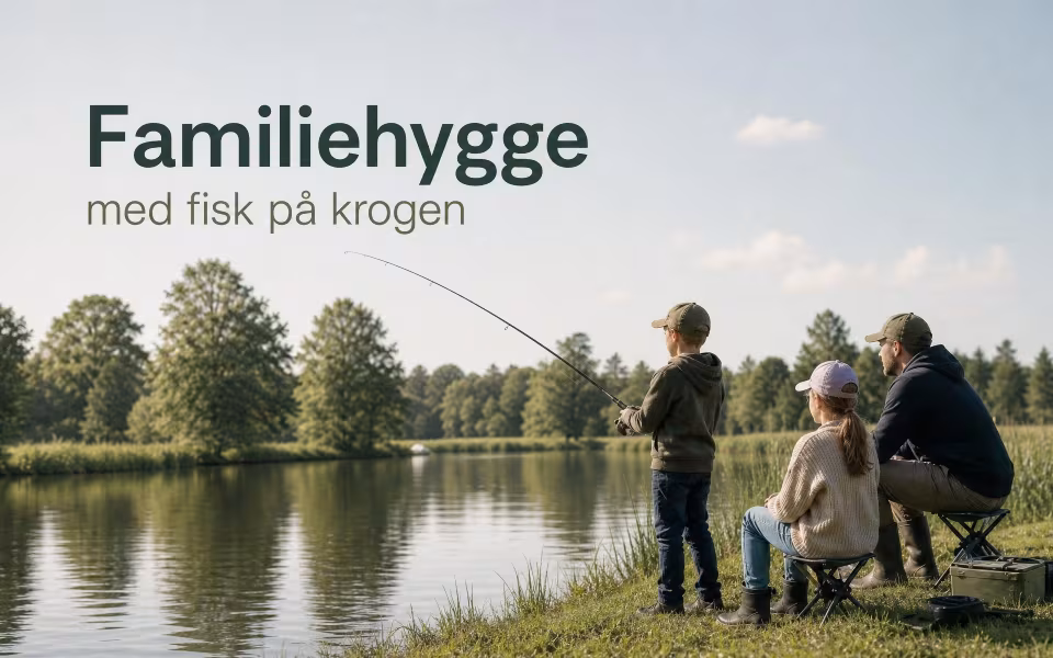 Familiehygge med fisk på krogen