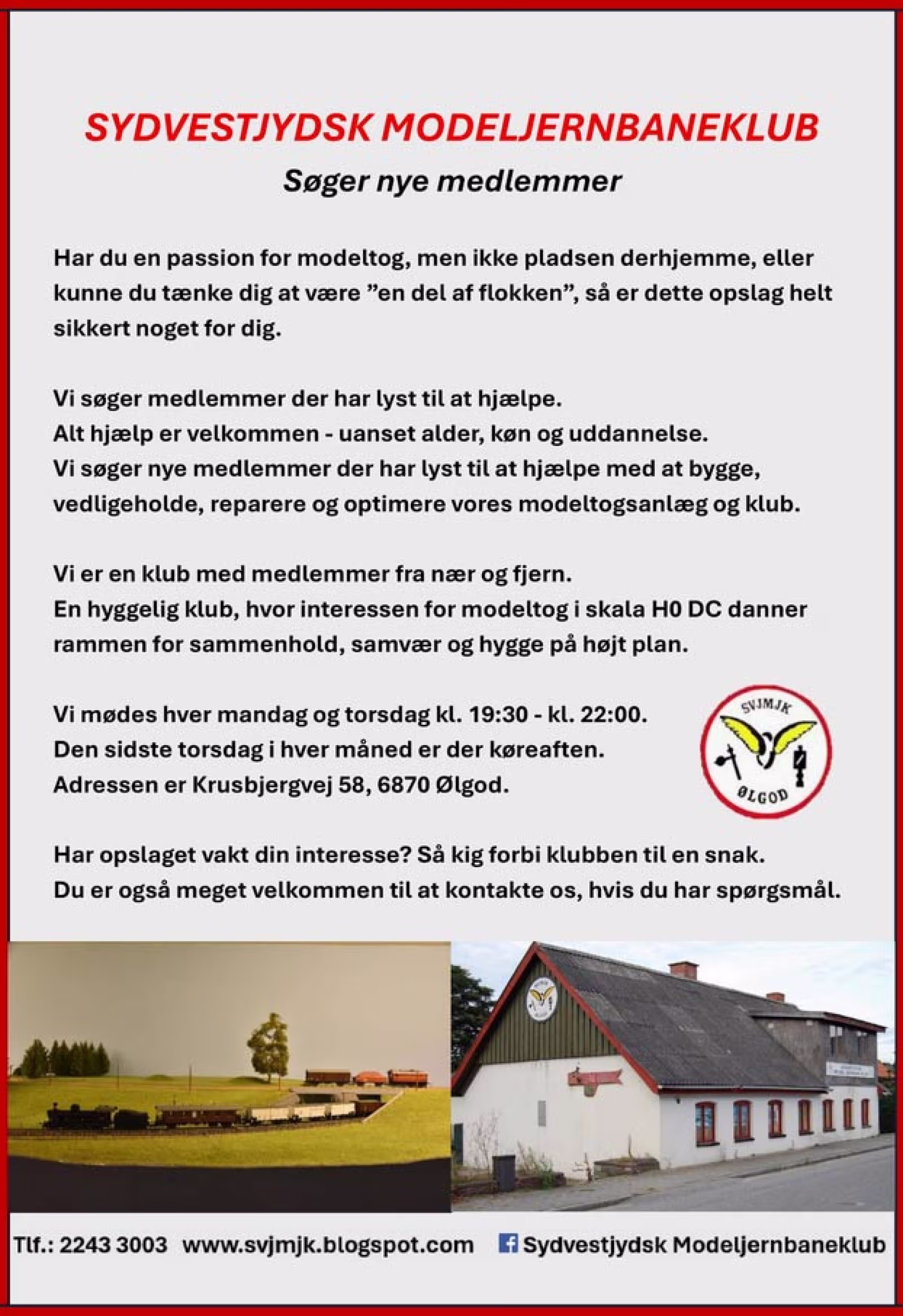 Modeljernbaneklub søger nye medlemmer