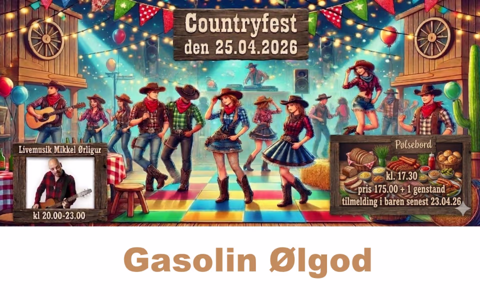 Countryfest med livemusik på Gasolin Ølgod