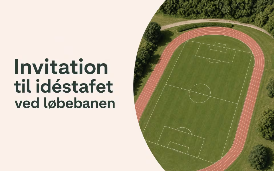 Invitation til idéstafet ved løbebanen
