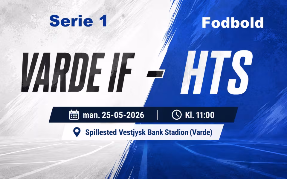 Serie 1 fodbold Varde IF - HTS