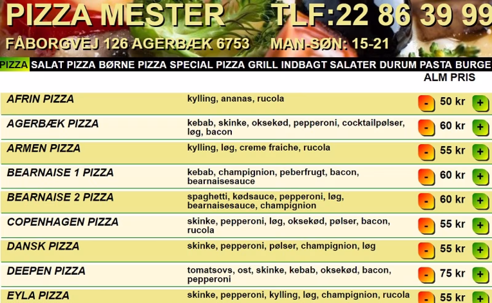 Pizzamester lancerer ny specialpizza
