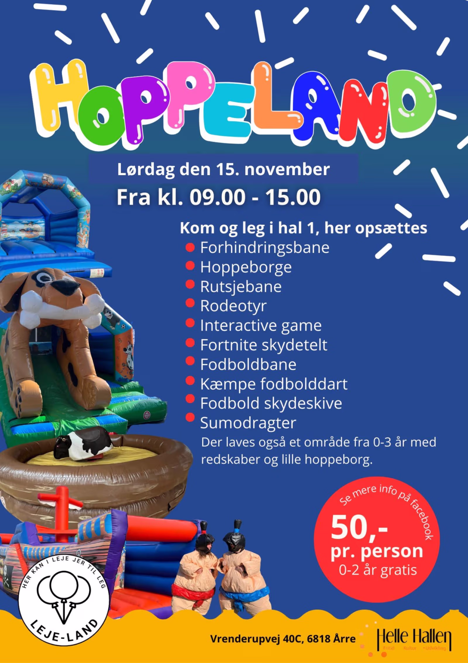 Legedag for børn i Helle Hallen