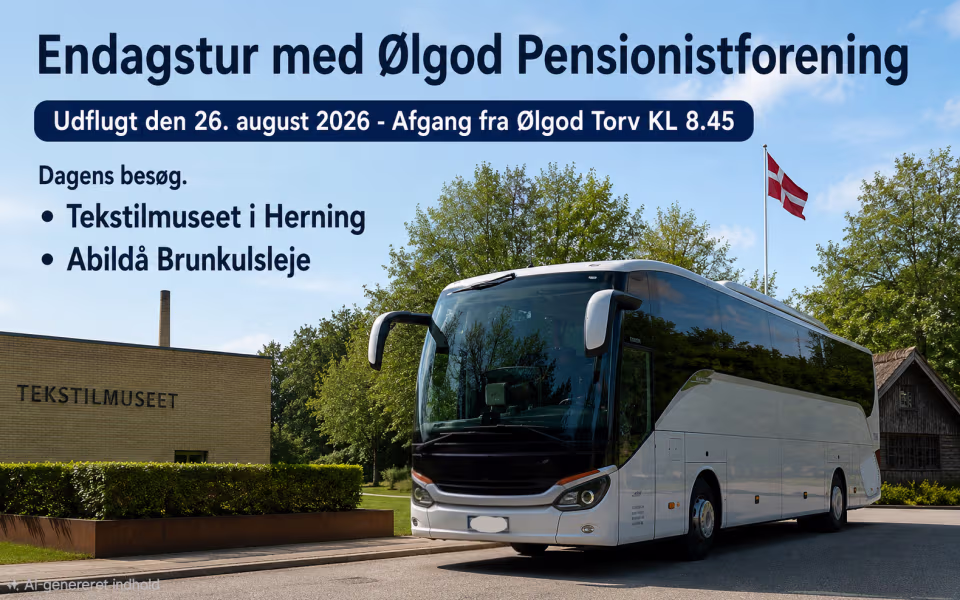 Endagstur med Ølgod Pensionistforening for kun 400 kr.