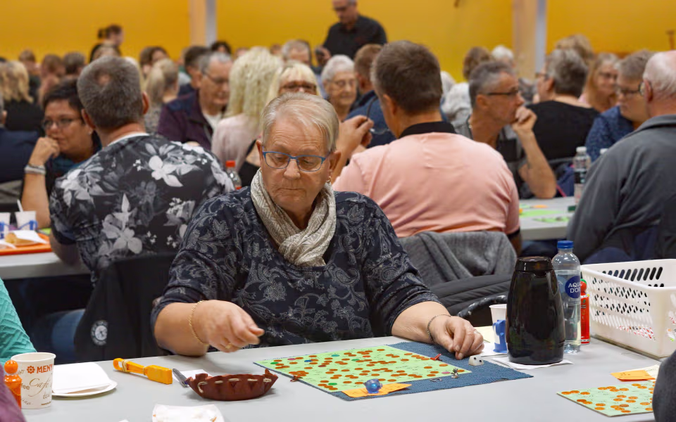 Lørdag eftermiddag blev der spillet grisebanko i Skovlund-Ansager hallen