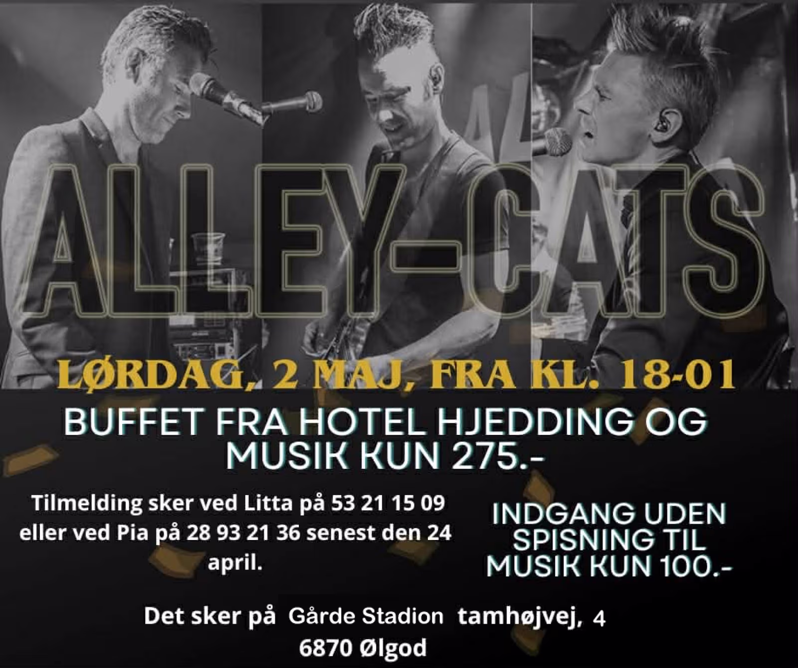 Alley-Cats spiller op til fest på Gårde stadion