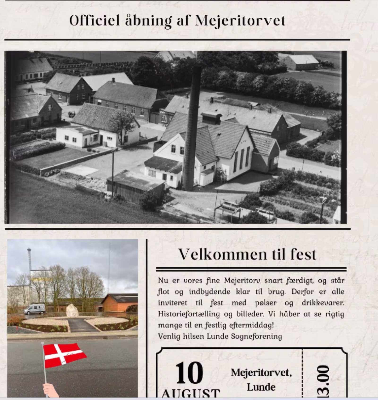10 august: Åbningsfest Mejeritorvet