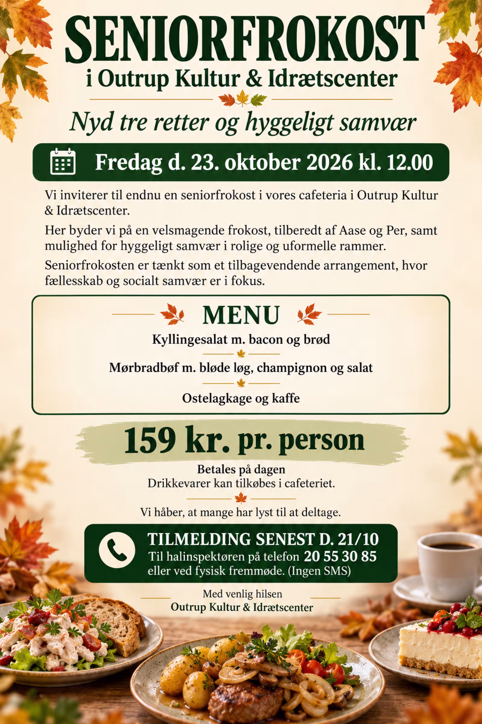 Senior Frokost i Outrup Kultur & Idrætscenter