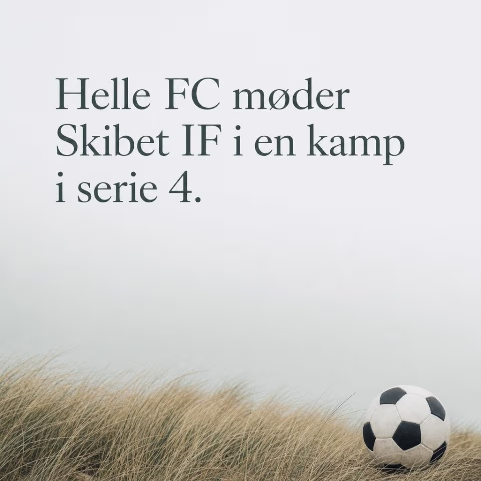 Helle FC møder Skibet IF i en kamp i serie 4.