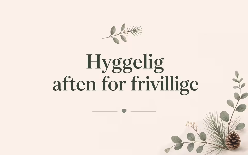 Hyggelig aften for frivillige