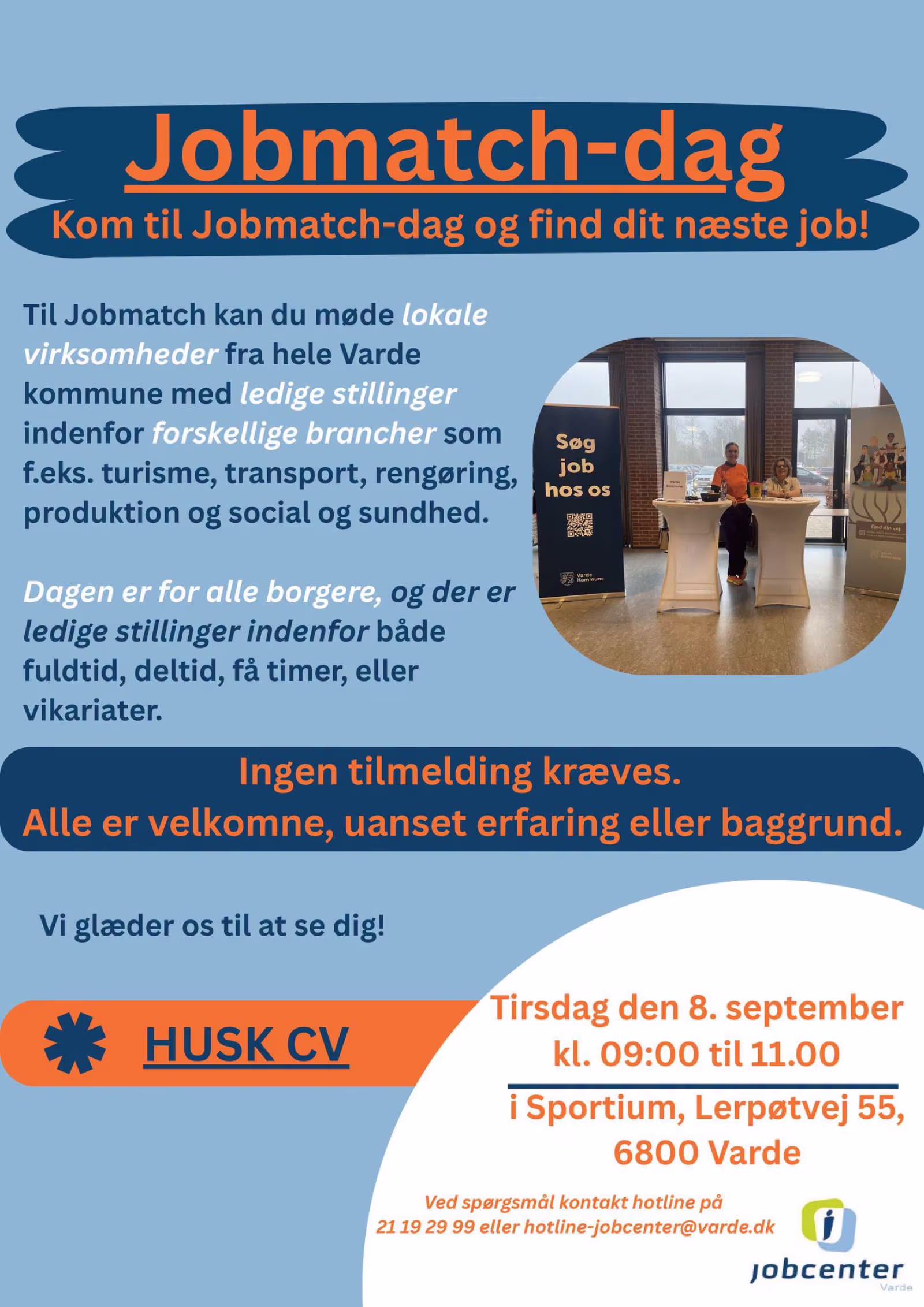 Jobmatch-dag i Sportium skal forbinde borgere med lokale job