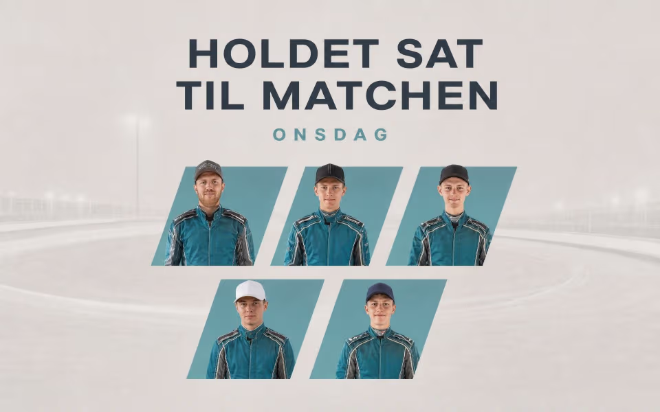 Holdet sat til matchen onsdag
