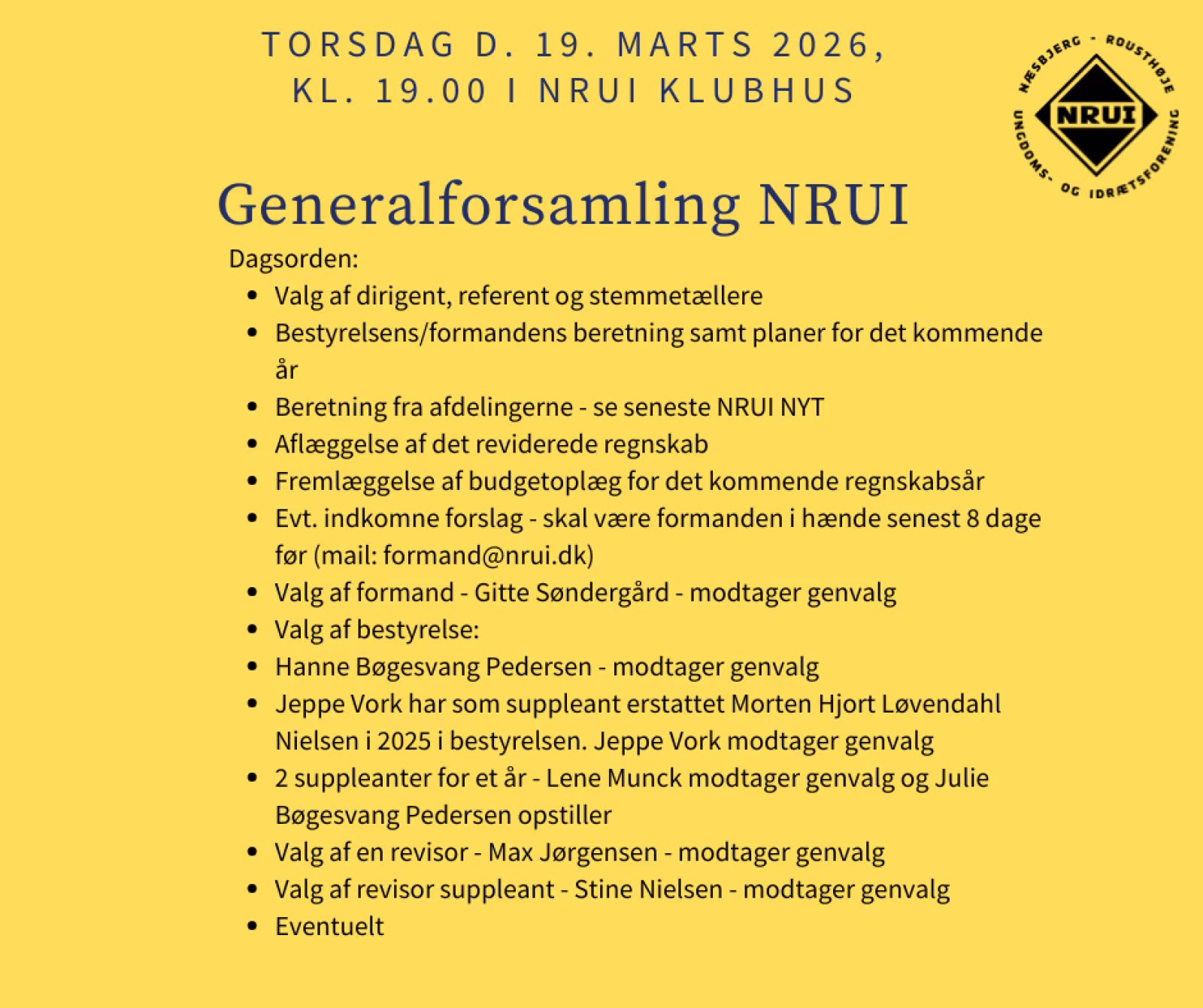 Generalforsamling NRUI 2026