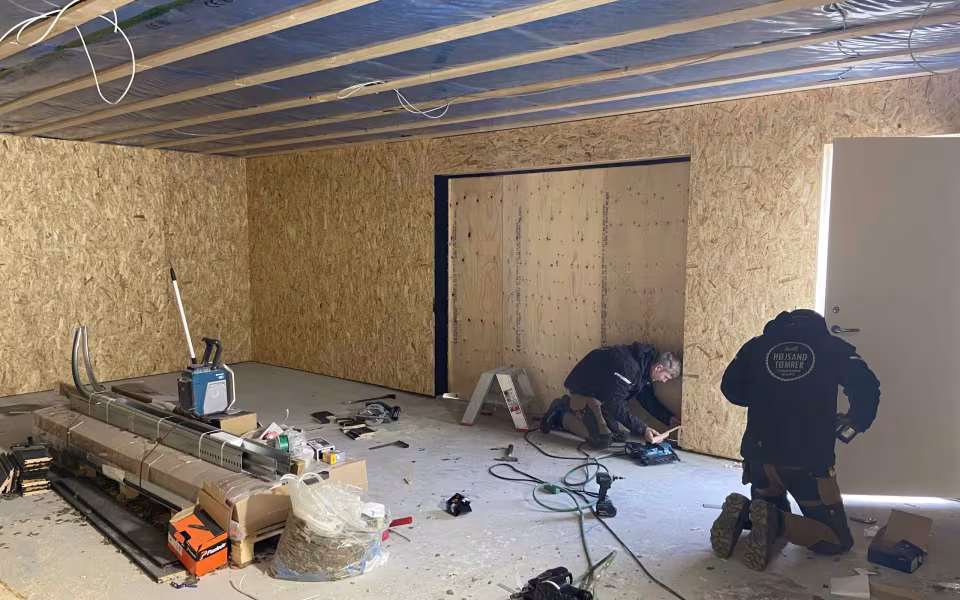 Byggeprojekt Skur er påbegyndt ved Næsbjerghus!