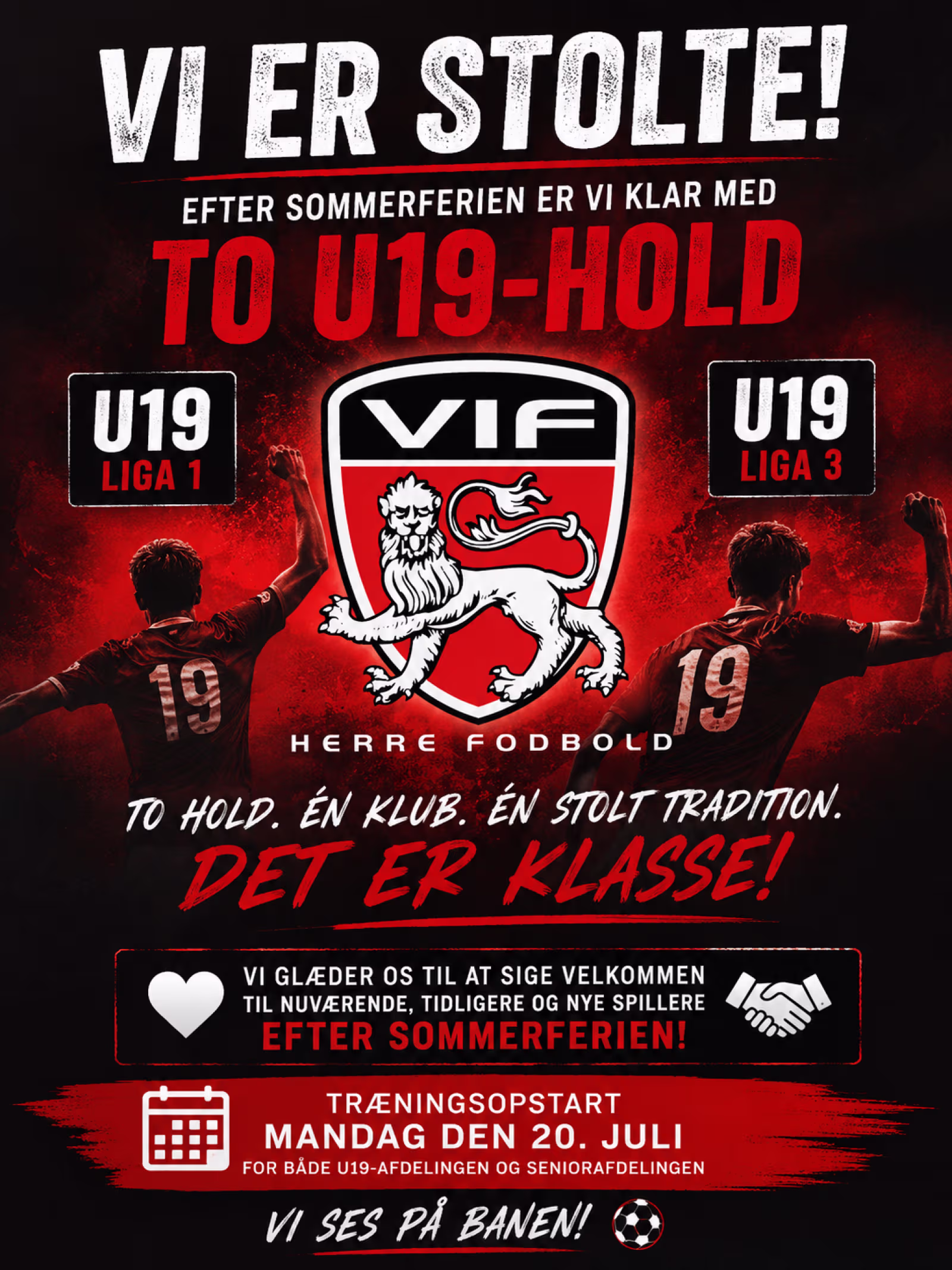 To U19-hold klar til kamp