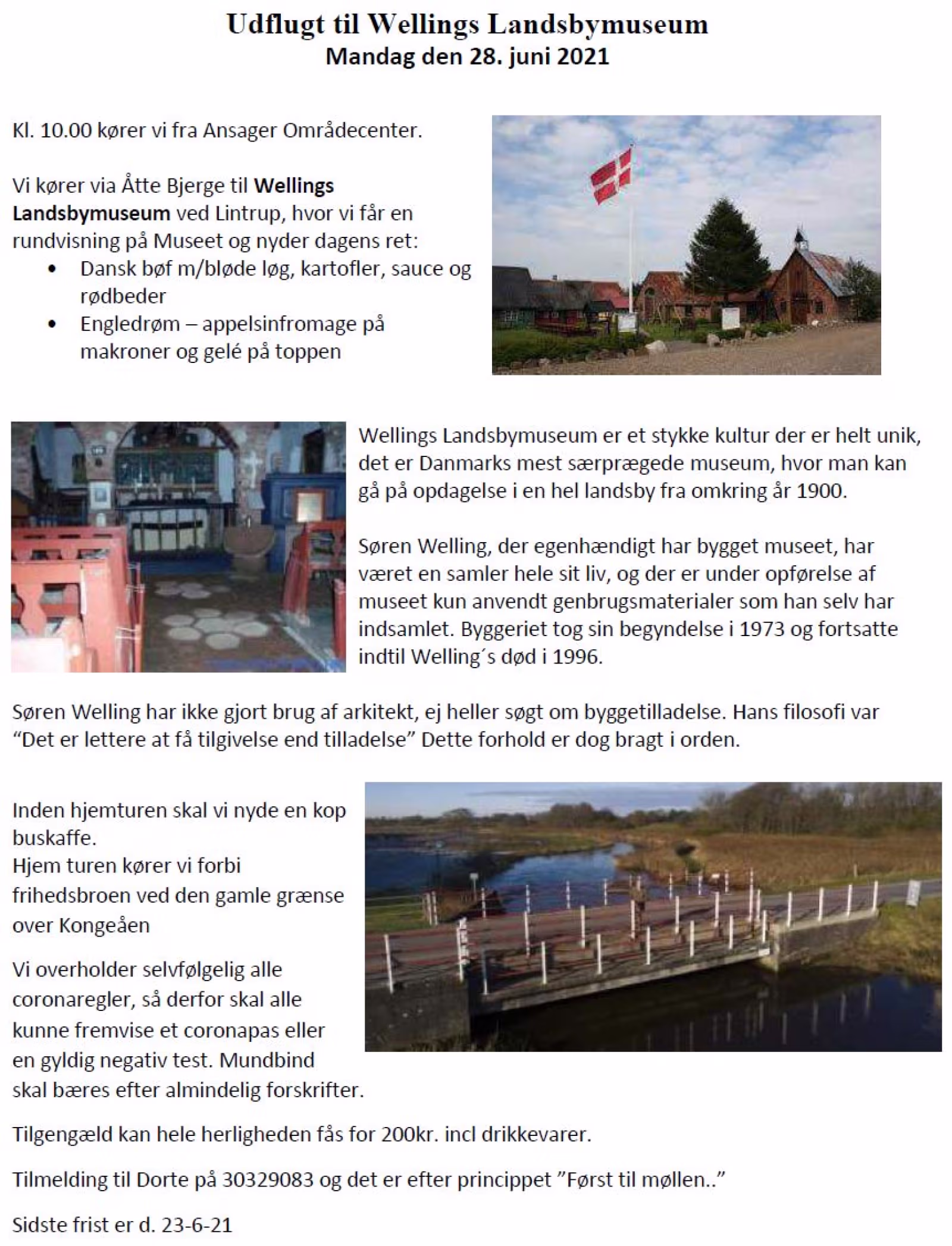 Udflugt til Wellings Landsbymuseum