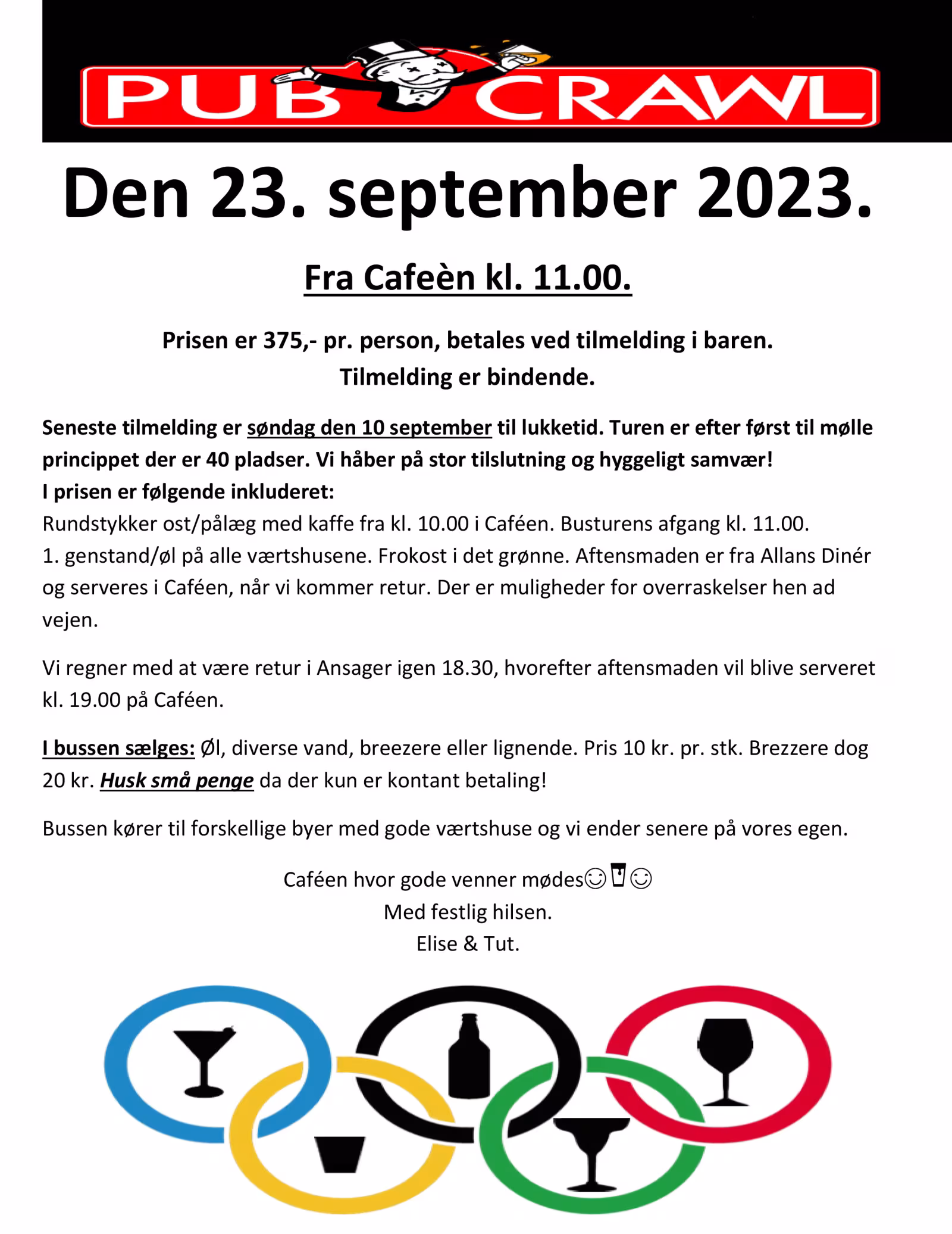 Pub Crawl 2023: En Festlig Tur med Caféen
