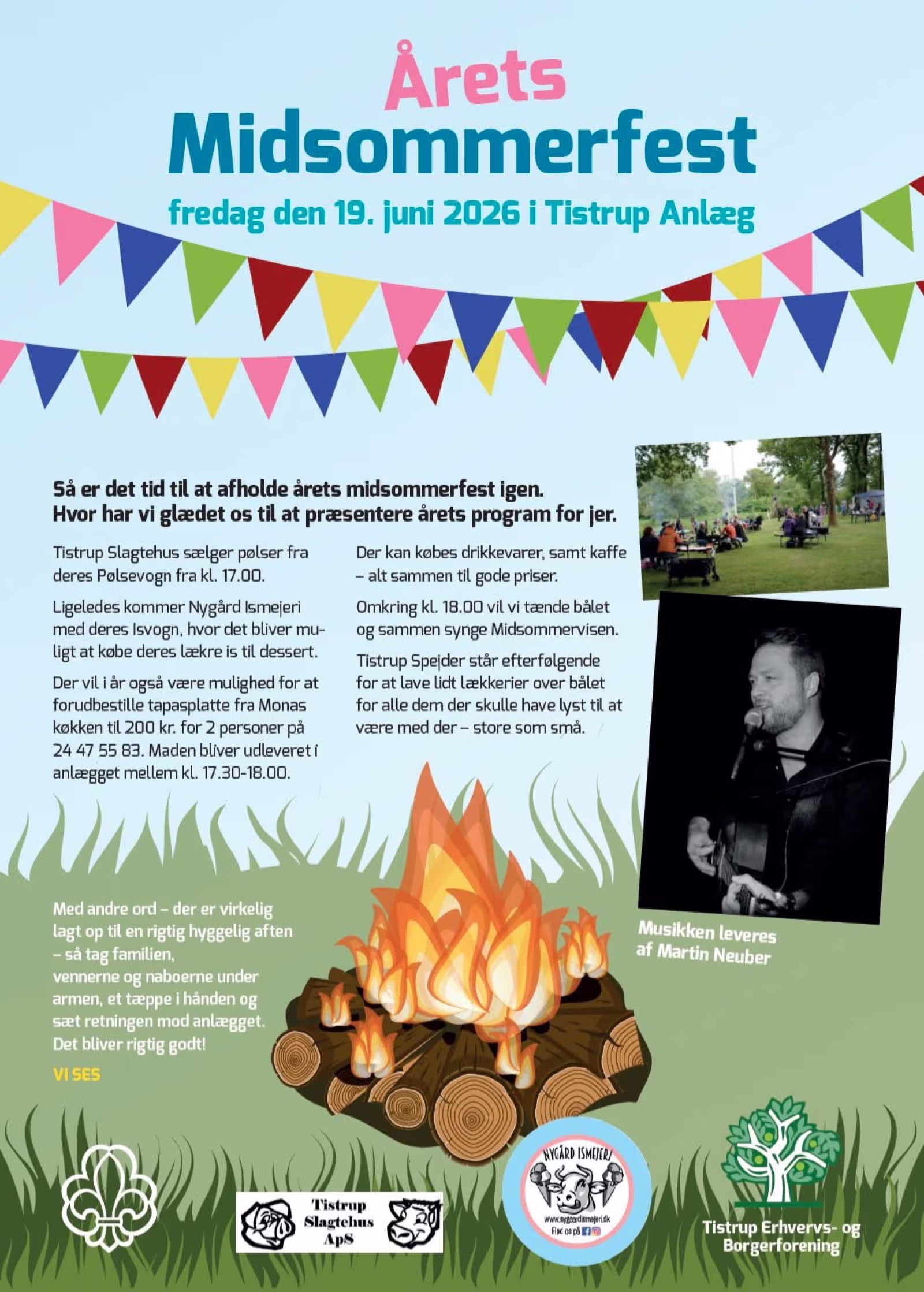 Årets Midsommerfest i Tistrup 2026 - Se program.