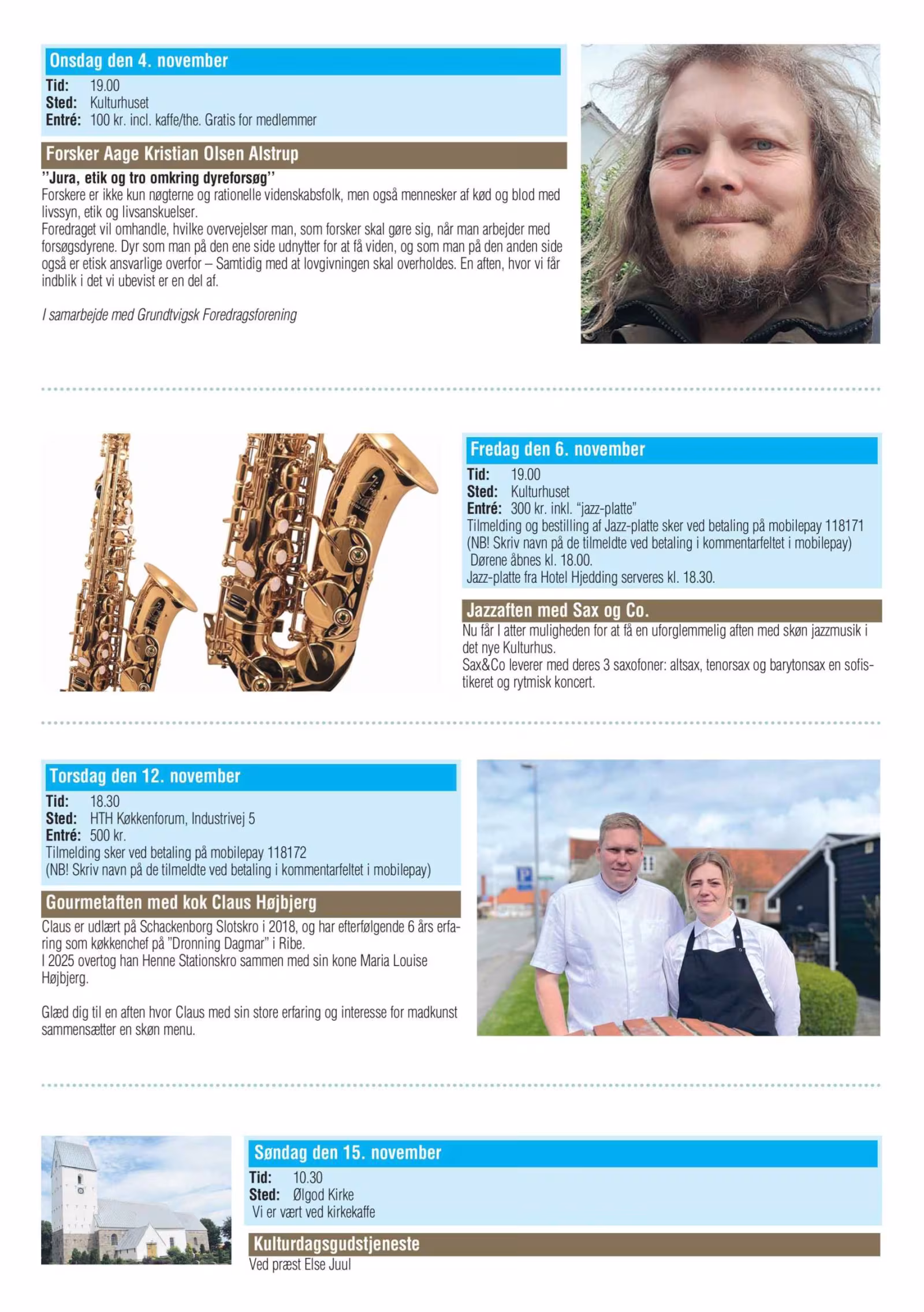 Arrangement i Ølgod Kulturdage i dag