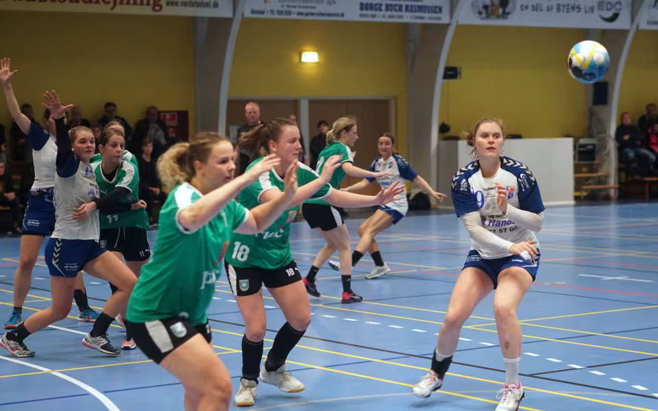 Fra kampen SIF/Ansager-Skanderborg i Skovlund-Ansager Hallen den 8. december 2019
