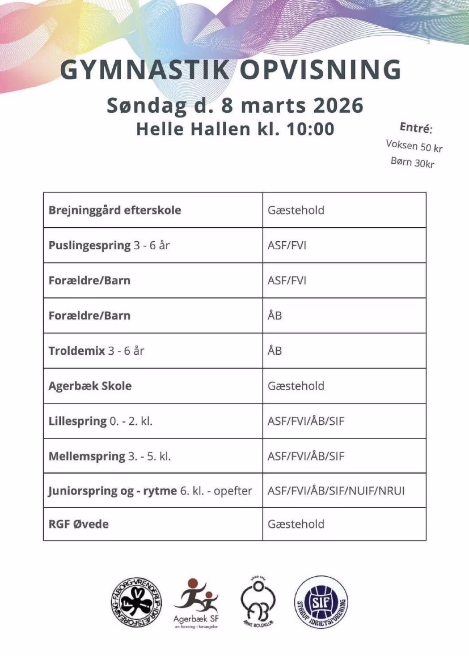 Gymnastikopvisning i Helle Hallen