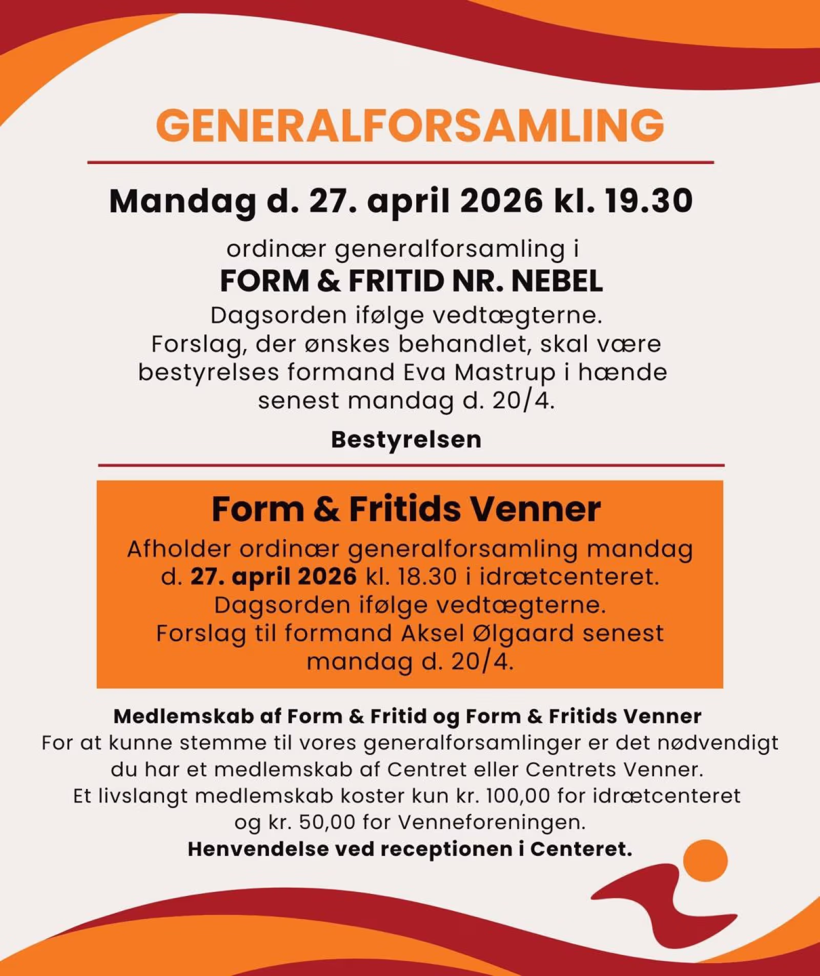 Generalforsamling i Form & Fritid