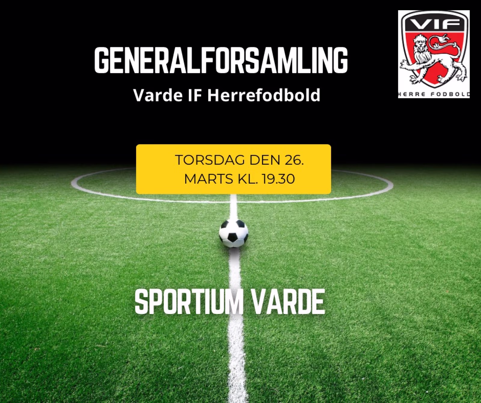 Generalforsamling i Varde IF Herrefodbold