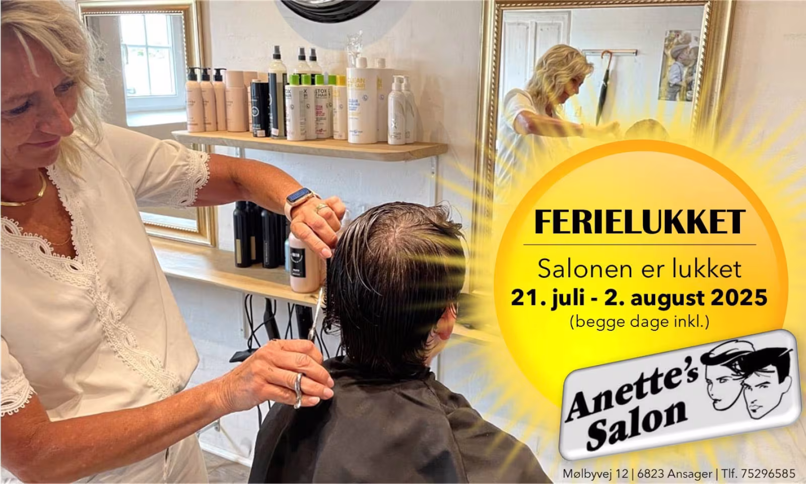 Ferielukket 21. juli - 2. august