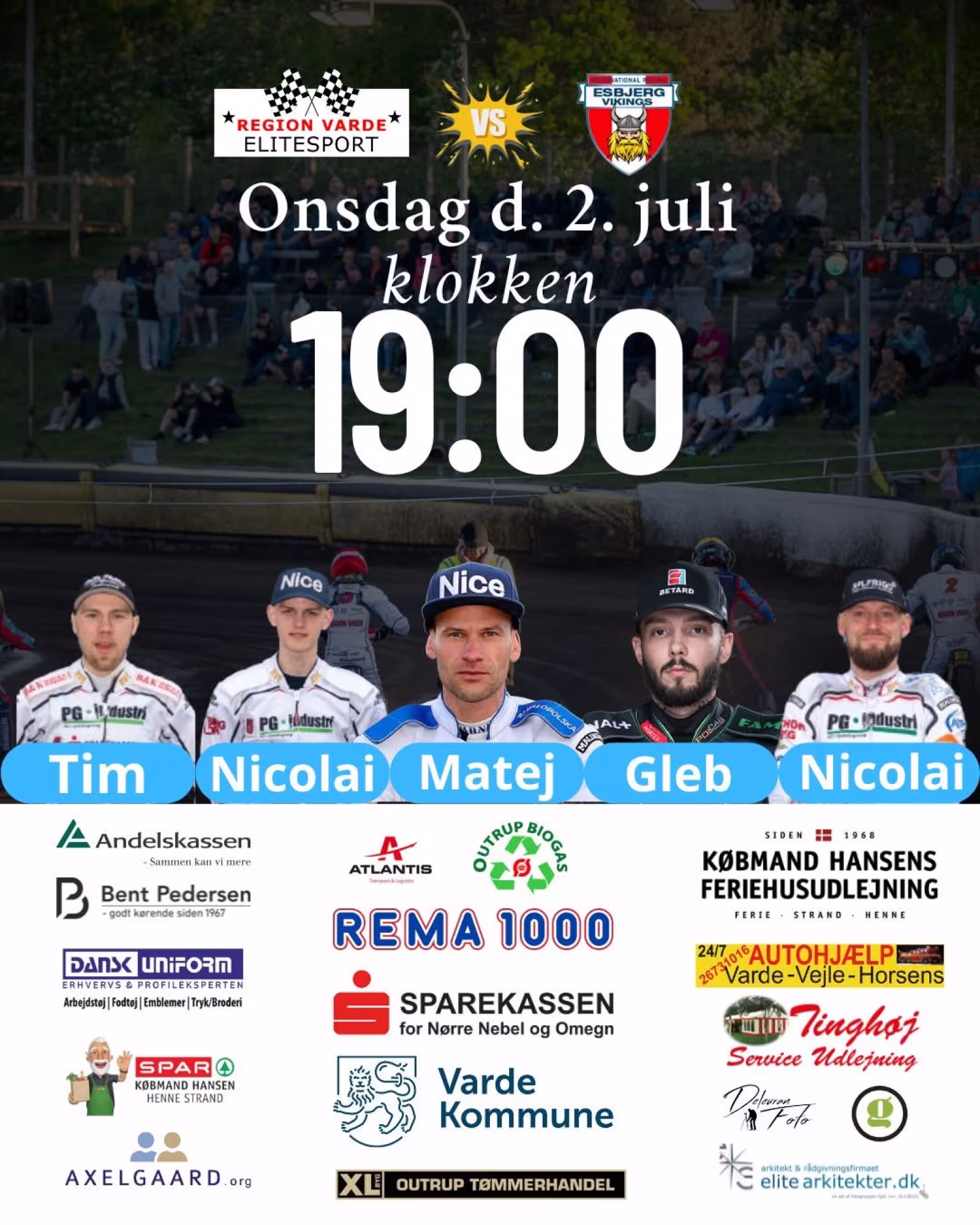 Holdet klar til Speedway Liga Brag på Varde Motor Arena